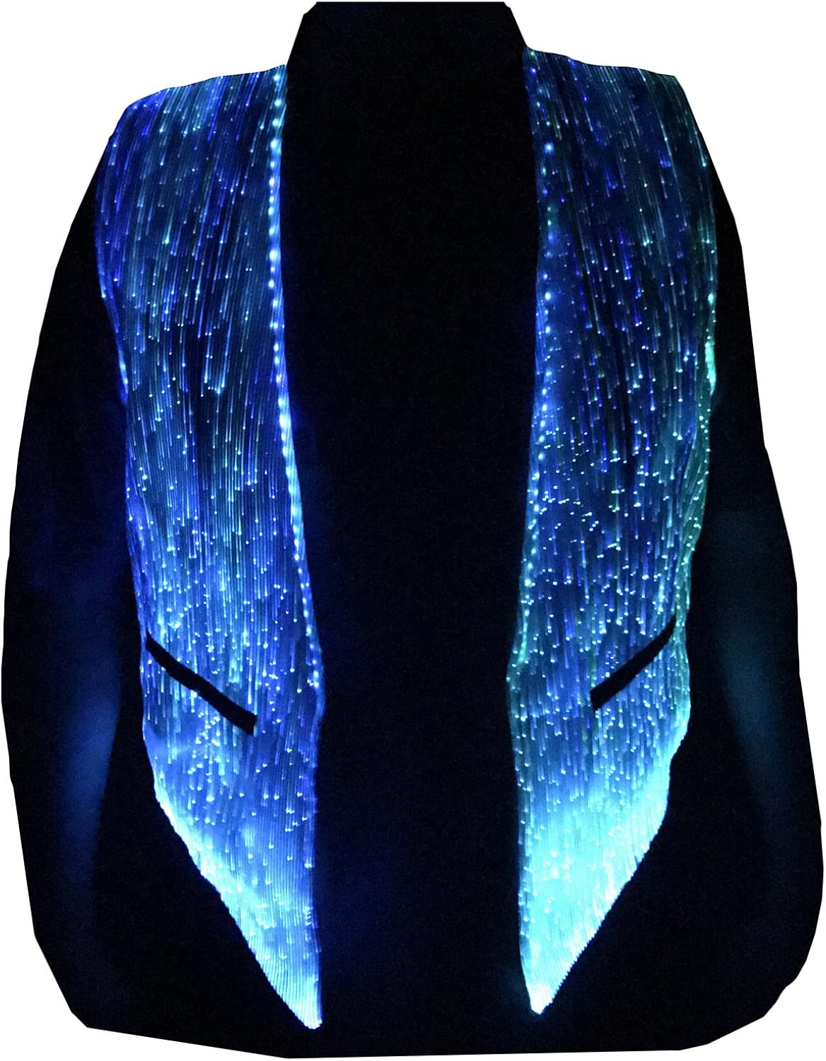 LED Fiber Optic Waistcoat Light up Vest for Men Fashion