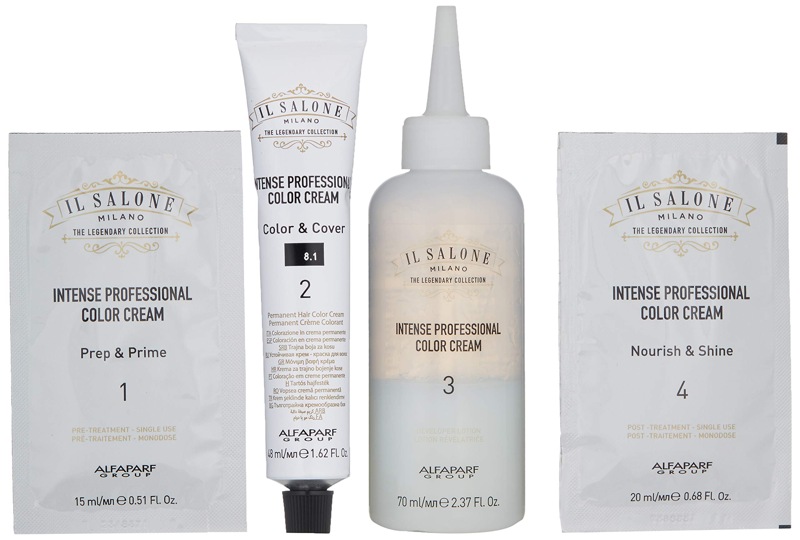 Il Salone Milano Permanent Hair Color Cream 8.1 Medium Iced Blonde Hair Dye Professional