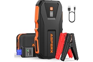 AsperX Booster Pack,3000A Car Battery Booster Jump Starter Up to 10.0L Gas or 8.0L Diesel Engine with 3 USB Output,12V Portab