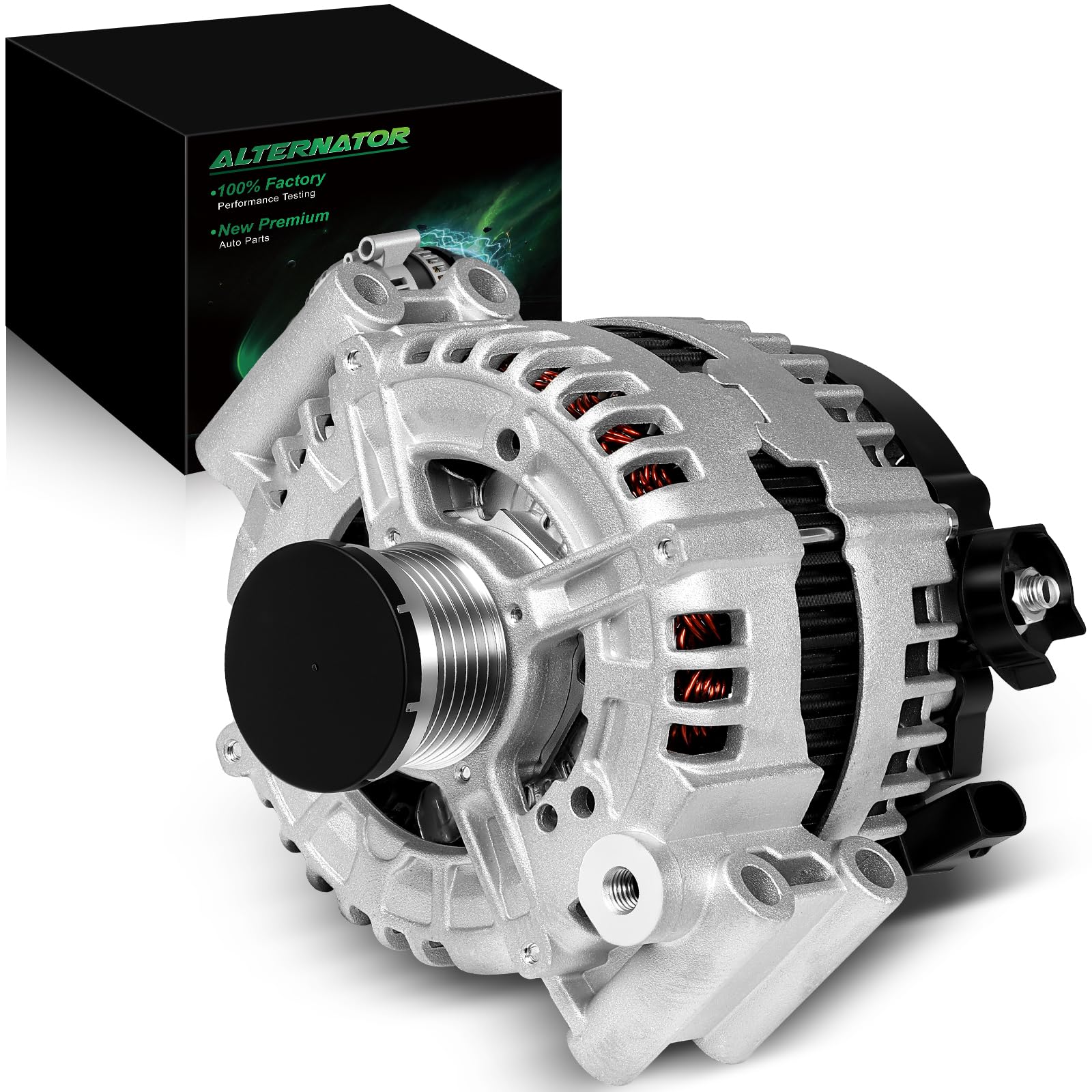 Photo 1 of SZKAIDAG 12-31-7-555-926 Stable Output Alternator for:-BMW 128I 328I 330I 528I X3 X5 Xdrive 2007-2013 3.0L L6, 12V 180A 6-Groove Pulley CW Replace OE# 12-31-7-550-968 12-31-7-551-256 11301N 11301