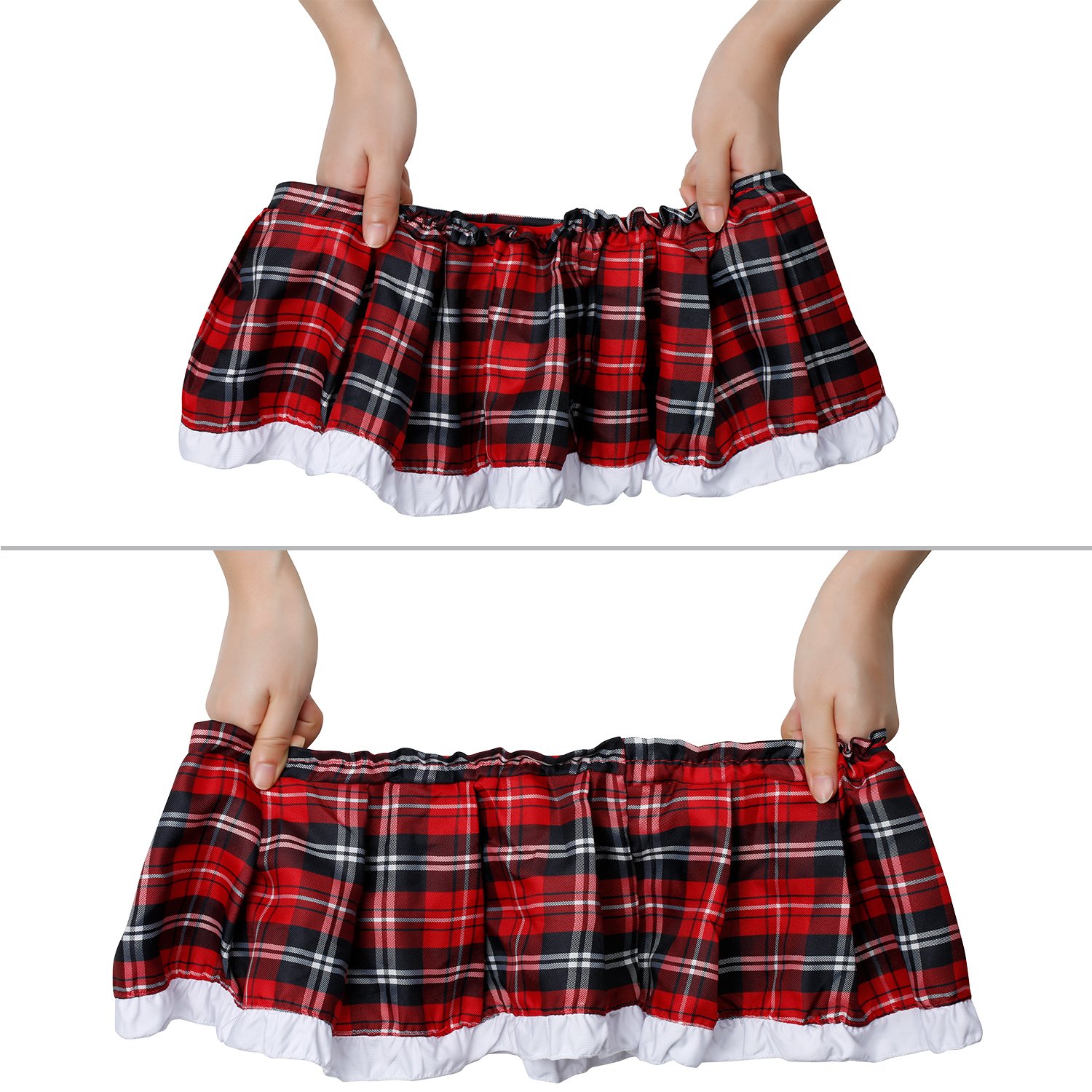 WESIDOM Women\'s Schoolgirl Lingerie Set,Plaid Skirt School Girl Uniform Costume 3 Pieces Set