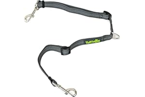 TUFF MUTT Double Dog Leash with Dual Adjustable Leads, 14 Inch to 24 Inch for Medium and Large Dogs, No Tangle Coupler is Perfect for Walking or Running with Two Dogs, Reflective for Visibility at Night