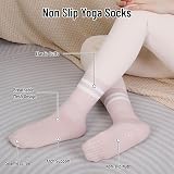 Zuimei Yoga Grip Socks Women Non Slip Grippy Mid-Calf Various Colors 39-42 view 4