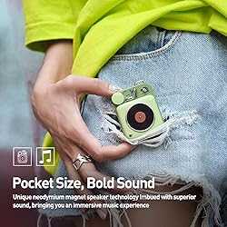 Muzen Mini Bluetooth Speaker, Button Small Cute