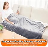 Mia&Coco Electric Heated Blanket Throw 200x180cm 10 Temp 9h Auto-Off Blue view 7