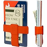 8TIMBER Mawashi Wallet Band Orange - Durable Silicone Rubber Card Holder for Credit Cards and Cash - Secure, Stylish, and Convenient Minimalist Wallet - Perfect for On-The-Go and Daily Use