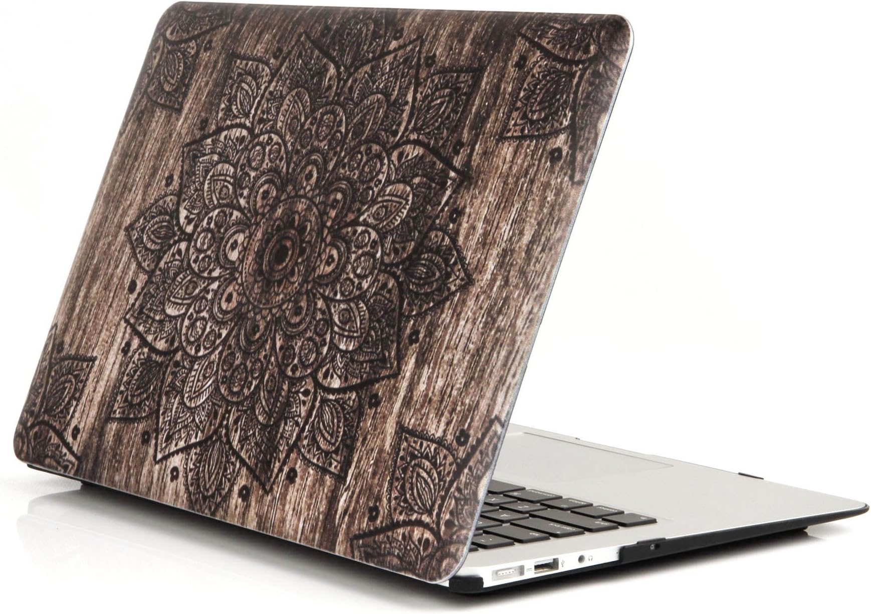 YMIX Plastic Cover Snap on Hard Protective Case for 2016 Pro 15" with Touch Bar (A1707) , 01 Woodcut Lotus