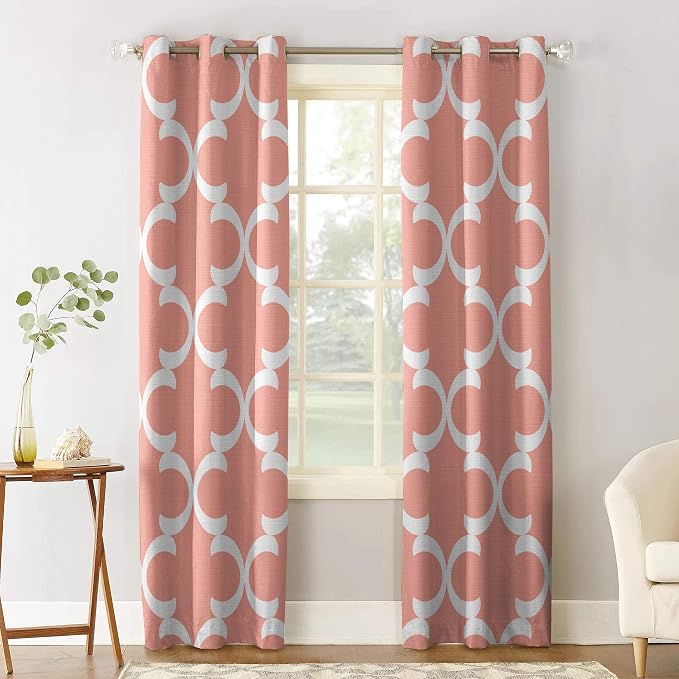 Amazon.com: Polyester Window Curtains Geometric No Fade Window Drapes