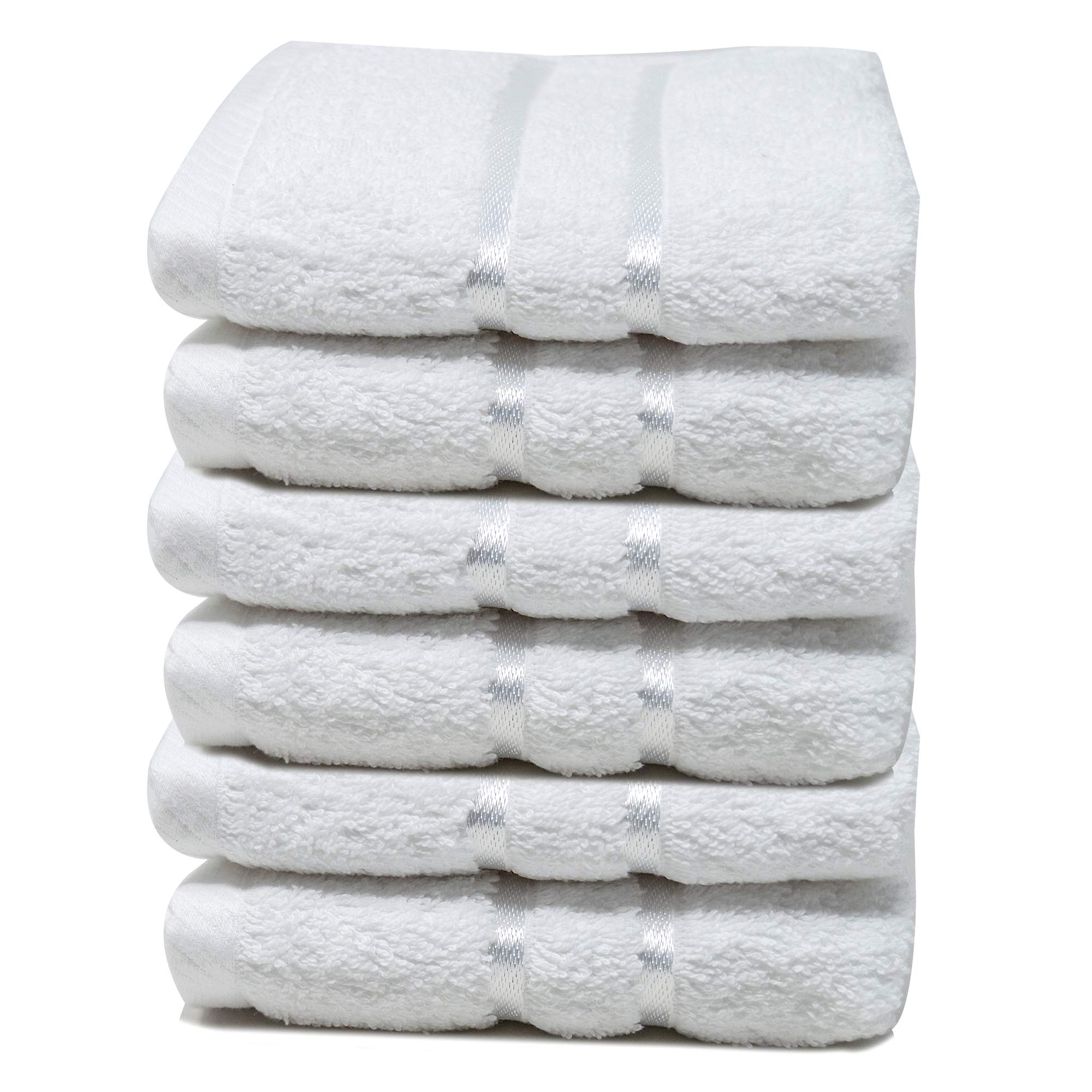 Towelogy® 600GSM Cotton Washcloths Multipack Quick Dry Flannels Face Towels Hotel Spa Bathroom Make Up Remover Cloths 30x30cm (White, Pack Of 12)