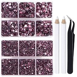 LPBeads 6400 Pieces Hotfix Rhinestones Lt Amethyst