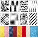 Geiserailie 8 Pcs Embossing Folders for Card Making, Classic Style | 3D Plastic Embossing Folders, Size 5.9 x 4.1 in, Templates for Card Making DIY, Albums Invitations, Embossing Patterns