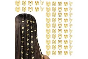 80 Pcs Hair Cuffs, Hair Jewelry for Braids, Hair Beads,Dreadlock Accessories Hair Accessories Hair Jewels Adjustable Hair Rin