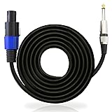 Pyle 15' Speakon Speaker Connector to 1/4" Speaker