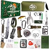 WiFER Survival Kit Advent Calendar 2025 for Men – 24 Days Christmas Countdown Survival Tools for Adult Teen, Xmas Holiday Surprise Gifts for Outdoor Enthusiasts, Camping, Fishing, Hunting, Hiking