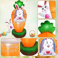 Danxilu 5FT Tall Inflatables Bunnies Hide and Seek