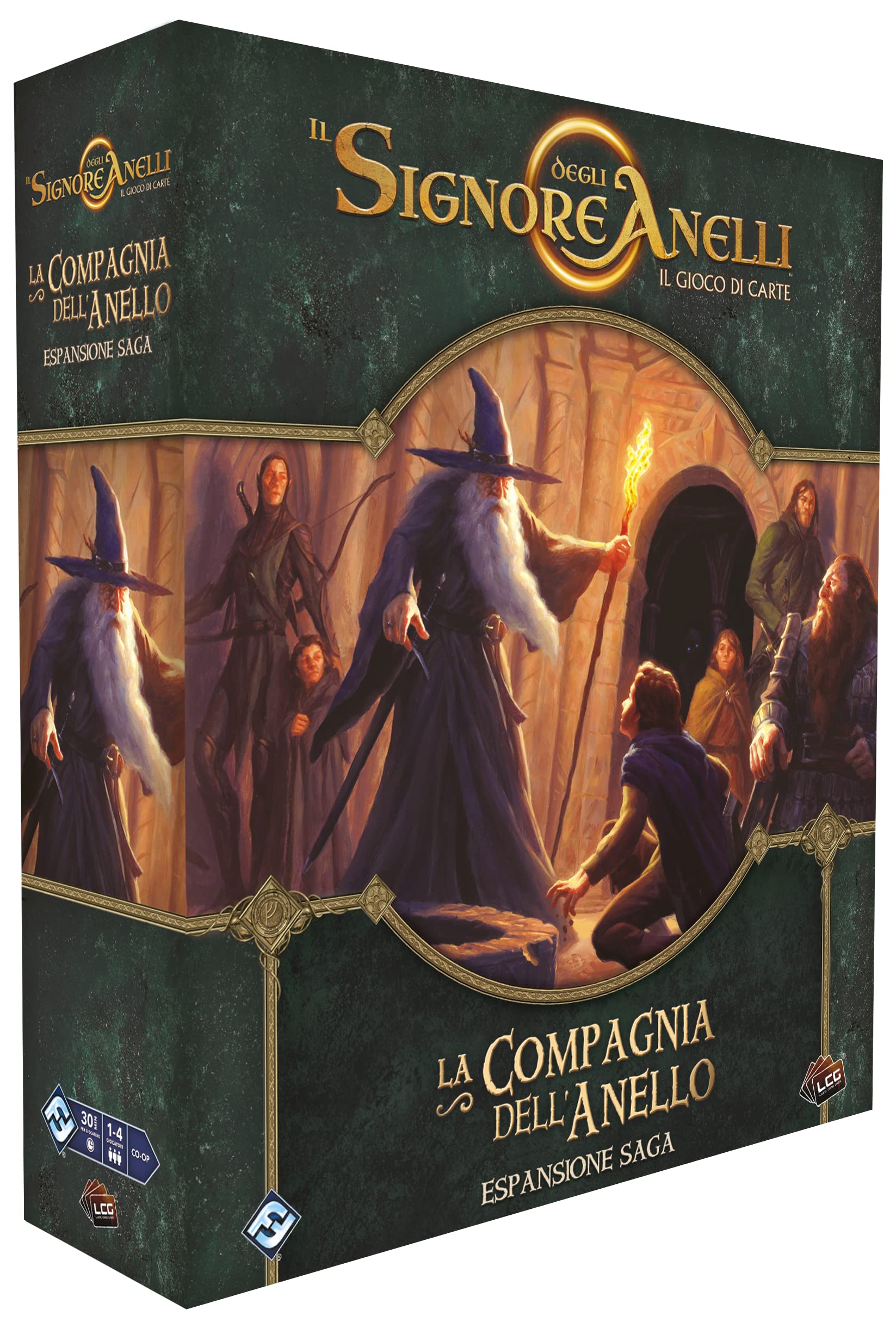 Asmodee - The Lord of the Rings, The Card Game: The Fellowship of the Ring - Saga Expansion, 1-4 Players, 14+ Years, Italian Edition