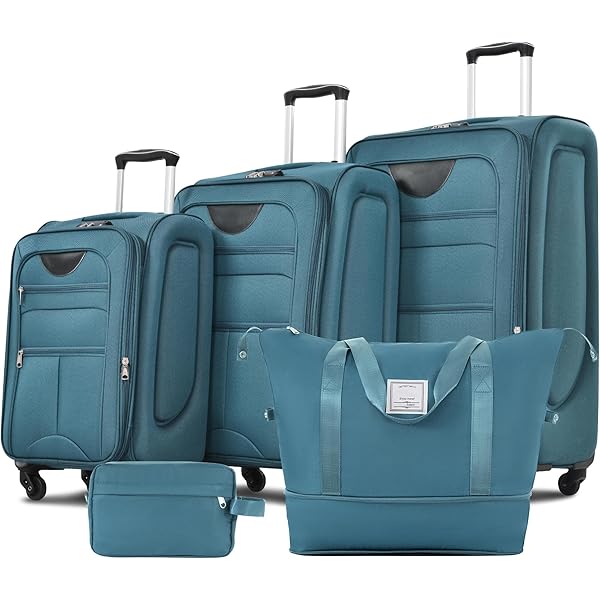 Amazon.com: Merax Suitcase Set Softside 3-Piece Expandable Luggage