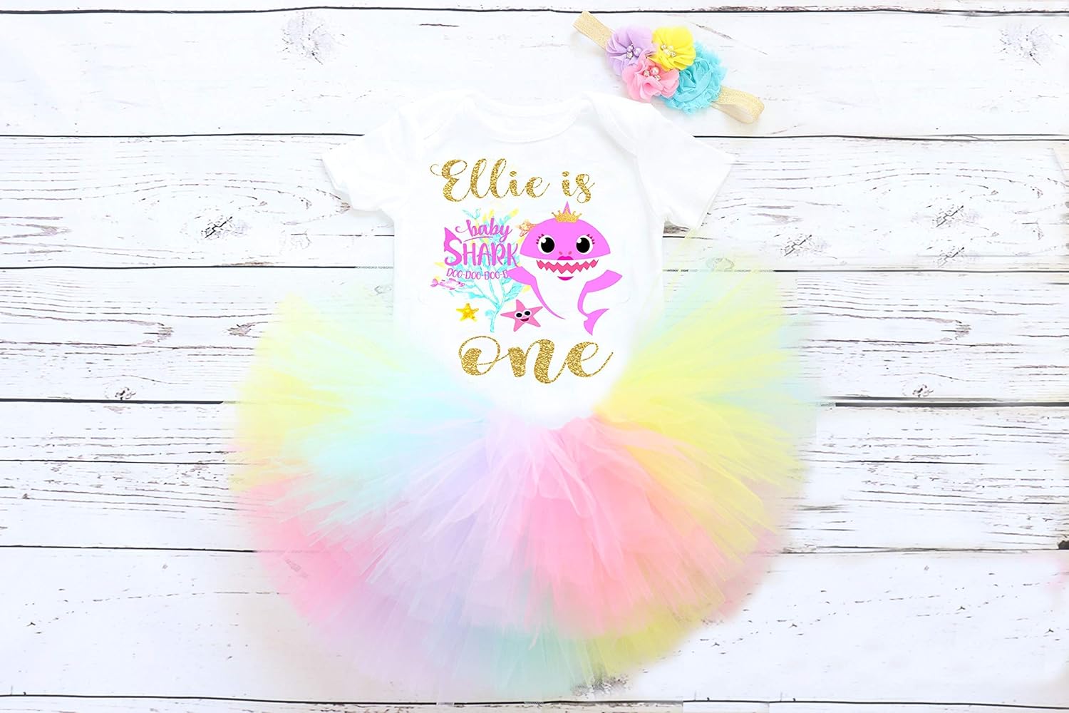 baby shark first birthday shirt