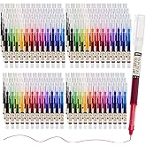Beieverluck 120 Pieces Rolling Ball Pens 0.5 mm Japanese Pens Fine Point Pens Quick Dry Liquid Ink Pen Smooth Writing Pens for Office Student Back to School Supplies, Multicolor