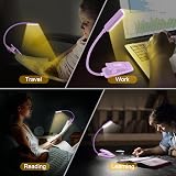 Gritin 9 LED Clip On Book Light Purple 3 Eye Protect Modes Rechargeable view 7