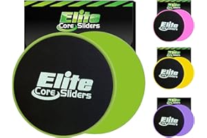 ELITE SPORTZ EQUIPMENT Elite Sportz Core Sliders for Working Out - Pack of 2 Compact, Dual Sided Gliding Discs for Full Body Workout on Carpet or Hardwood Floor - Fitness & Home Exercise Equipment - Small Gift for Athletes