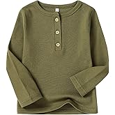 HahaNice Toddler Boys Henley Shirts Long Sleeve Cotton Tshirt for Kids