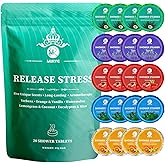 Shower Steamers Aromatherapy, 20-Pack Shower Bombs with Natural Essential Oils – Stress Relief Self Care, Birthday Gifts for 