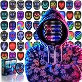 Depointer Life LED Mask Face-Transforming Light up Mask Cool Gifts for Boys | 50 Glowing Patterns,Halloween Costume Mask,Gesture Sensing,Gifts for Halloween Birthday,Suitable for Kids And Teens