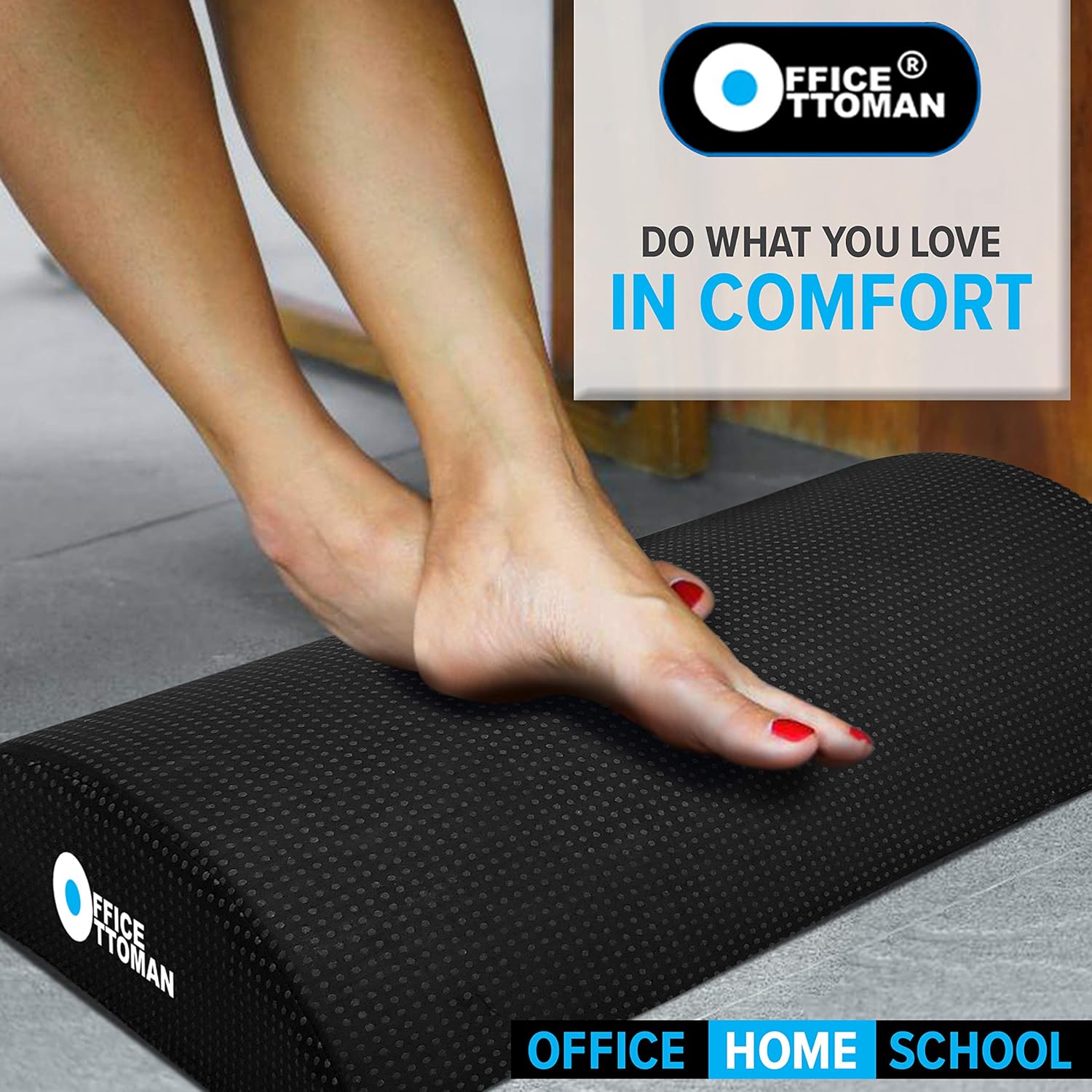 Office Ottoman Foot Rest Under Desk, Best Desk Foot Rest and Foot Stool Under Desk, Excellent Leg Clearance Under Desk Ergonomic Footrest : Office Products