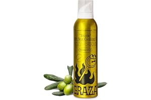 Graza Frizzle High Heat Cooking Oil Spray - High Polyphenol Oil with a Neutral Flavor in a Spray Bottle for Frying, Baking & Grilling - Cooking Oil Made from 100% Olives – 5 oz (148ml)