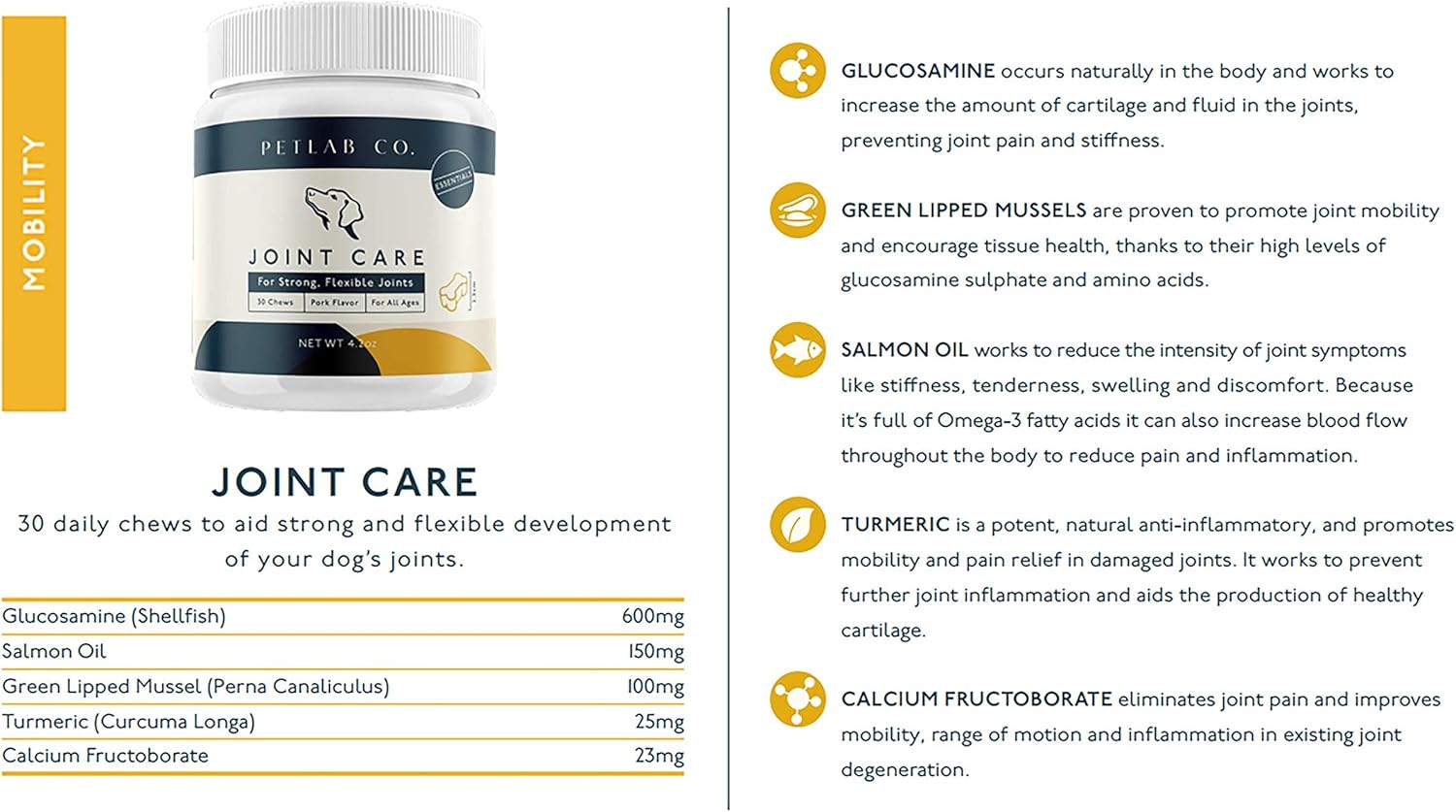 Petlab Co. Joint Care Chews for Dogs Arthritis Soft Chew