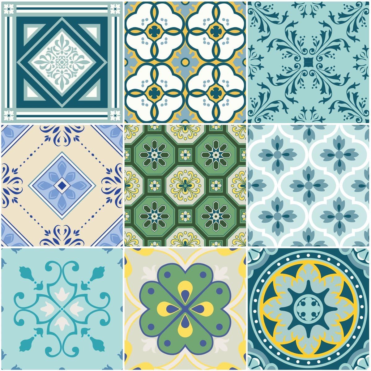 Ambiance Sticker Self-Adhesive Decorative Wall Decal Cement Tile for Bathroom and Kitchen Glasgow - Pack of 9 Stickers of 15 x15 cm - Image 5