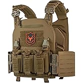 Tuxapo Tactical Molle Quick Release Buckles Vest with Triple mag Pouch Set Laser Cutting Lightweight Adjustable Vests