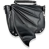 Lost Queen Womens Black Bat Wing Bag - The Gwendolyn Purse