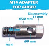 BLUMKRAFT M14 Auger Mixer Adapter 20mm Shaft Easy Removal 17mm Hex Steel view 6