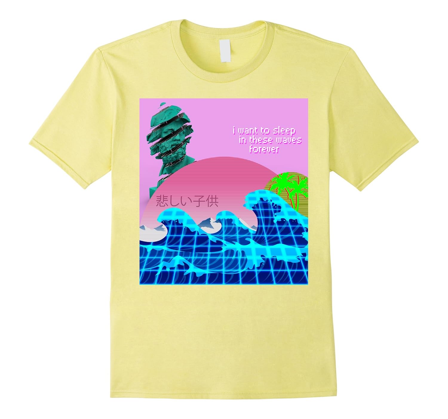 Vaporwave Japanese Otaku Aesthetic Sad Child T-shirt-ANZ