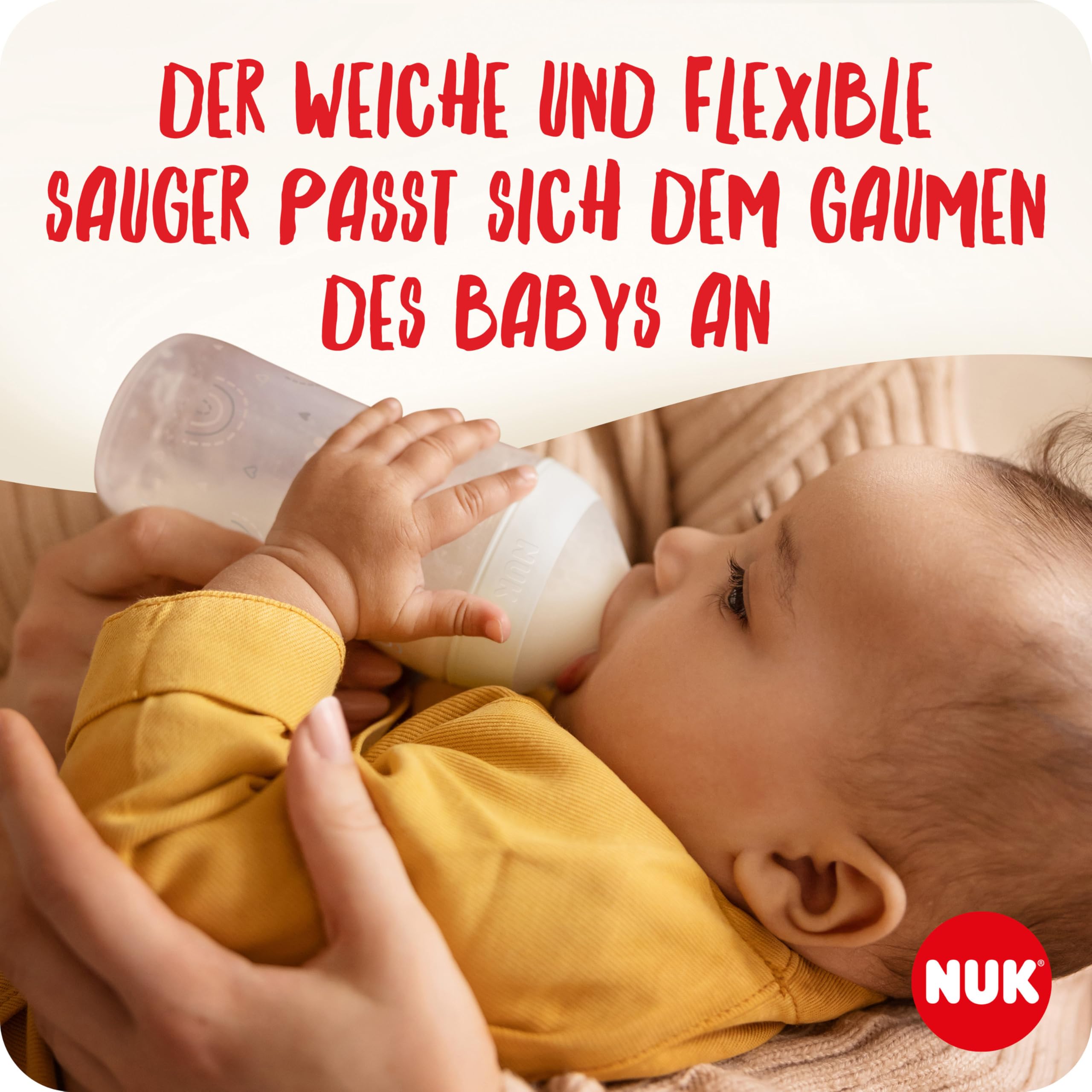 NUK Perfect Match Perfect Start Babyflaschenset | Ab 0 Monate | Passt sich dem Baby an | 4 Anti-Kolik-Babyflaschen, Schnuller, Flaschenbürste und mehr | BPA-frei | 9 Stück 2