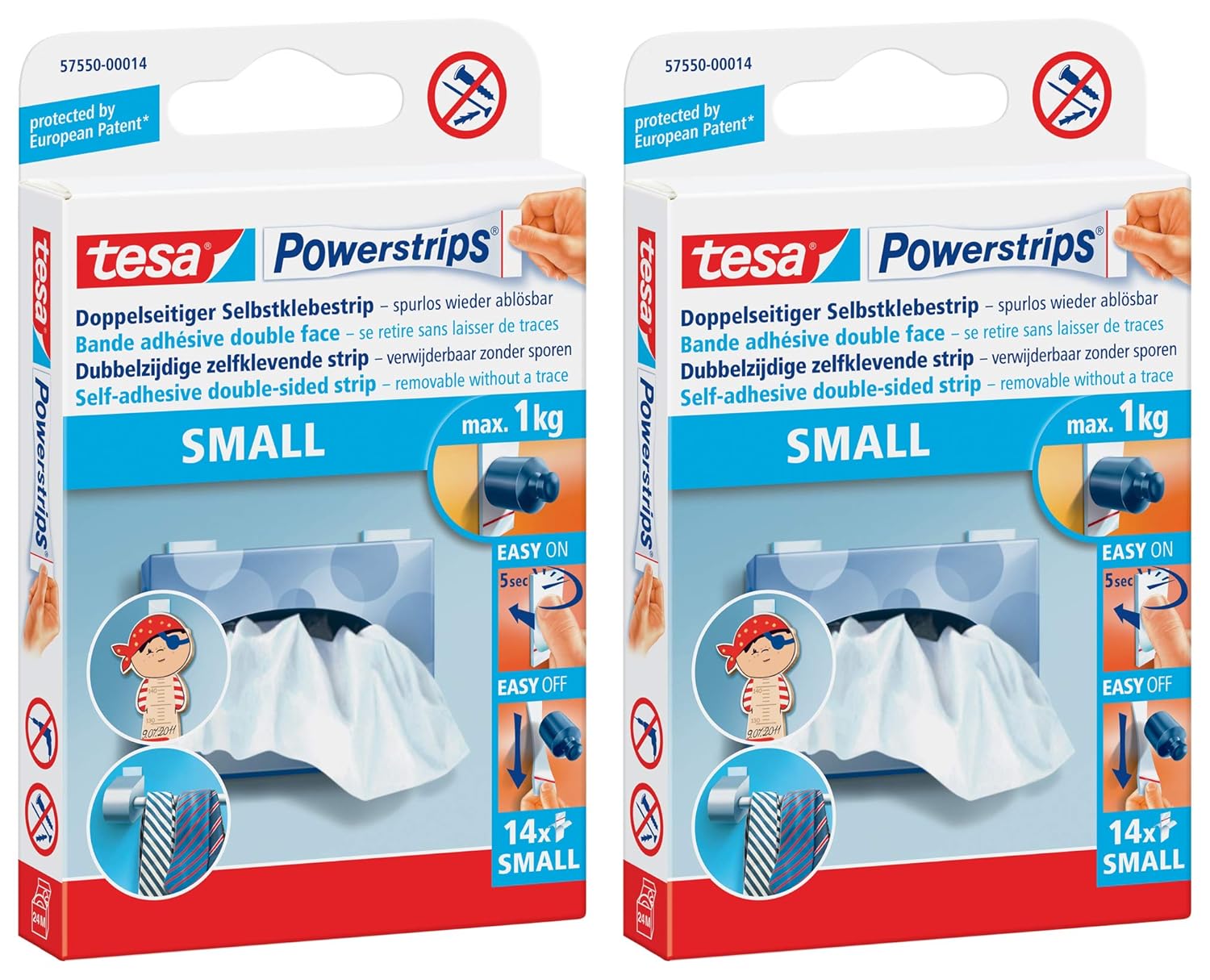 tesa Powerstrips Strips SMALL für max. 1kg (2) Amazon.de Küche & Haushalt