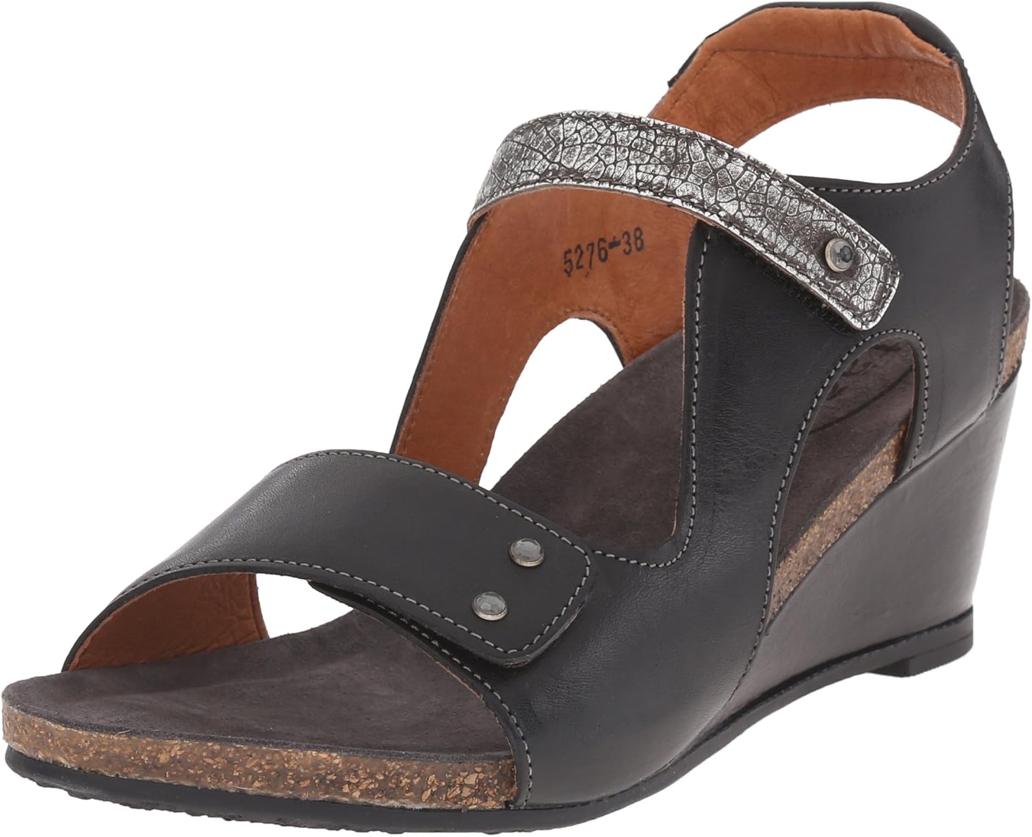Taos Women's Black/Pewter Chrissy 42 M Sandals