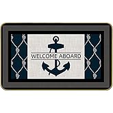 Mingnei Welcome Aboard Boat Anchor Doormat Door Mat for Boat Floor Home Kitchen, Boat Nautical Anchor Rope Floor Mats for House Front Indoor Inside Outdoor Outside Entryway Rug 30 x 17 Welcome Mat