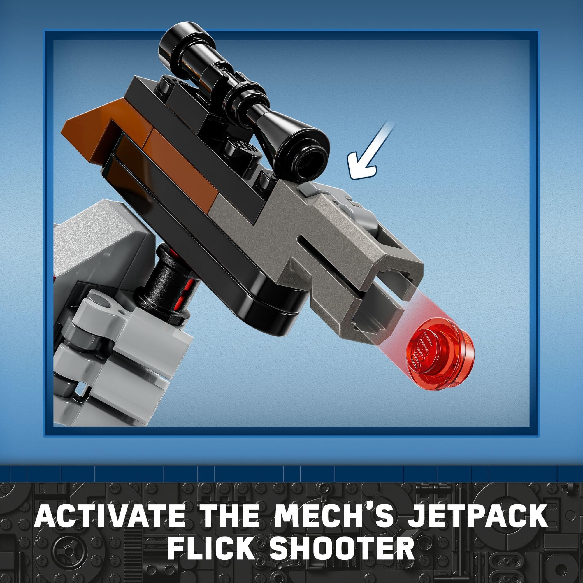 LEGO Star Wars Boba Fett Mech Buildable Star Wars Action Figure, Posable Mech Inspired by The Iconic Star Wars Bounty Hunter, Features a Buildable Shield, Stud Blaster and Jetpack, 75369