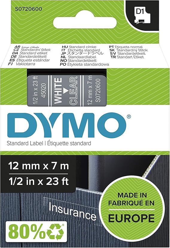 dymo 12mm x 7m
