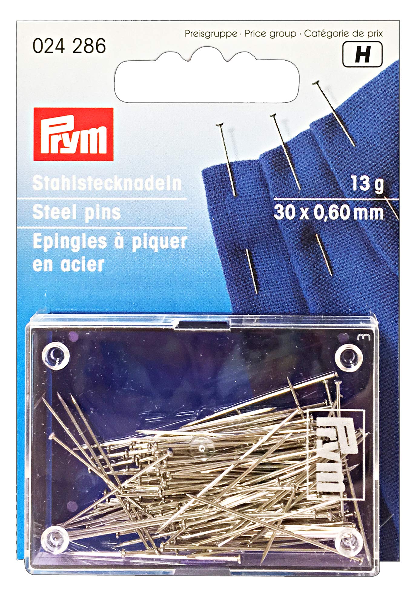 Prym - Prym Silver (0.60 x 30mm) Steel Pins - 1 Count