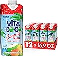 Vita Coco Coconut Water, Peach & Mango - Naturally Hydrating Electrolyte Drink - Smart Alternative to Coffee, Soda, and Sports Drinks - Gluten Free - 16.9 Fl Oz (Pack of 12)