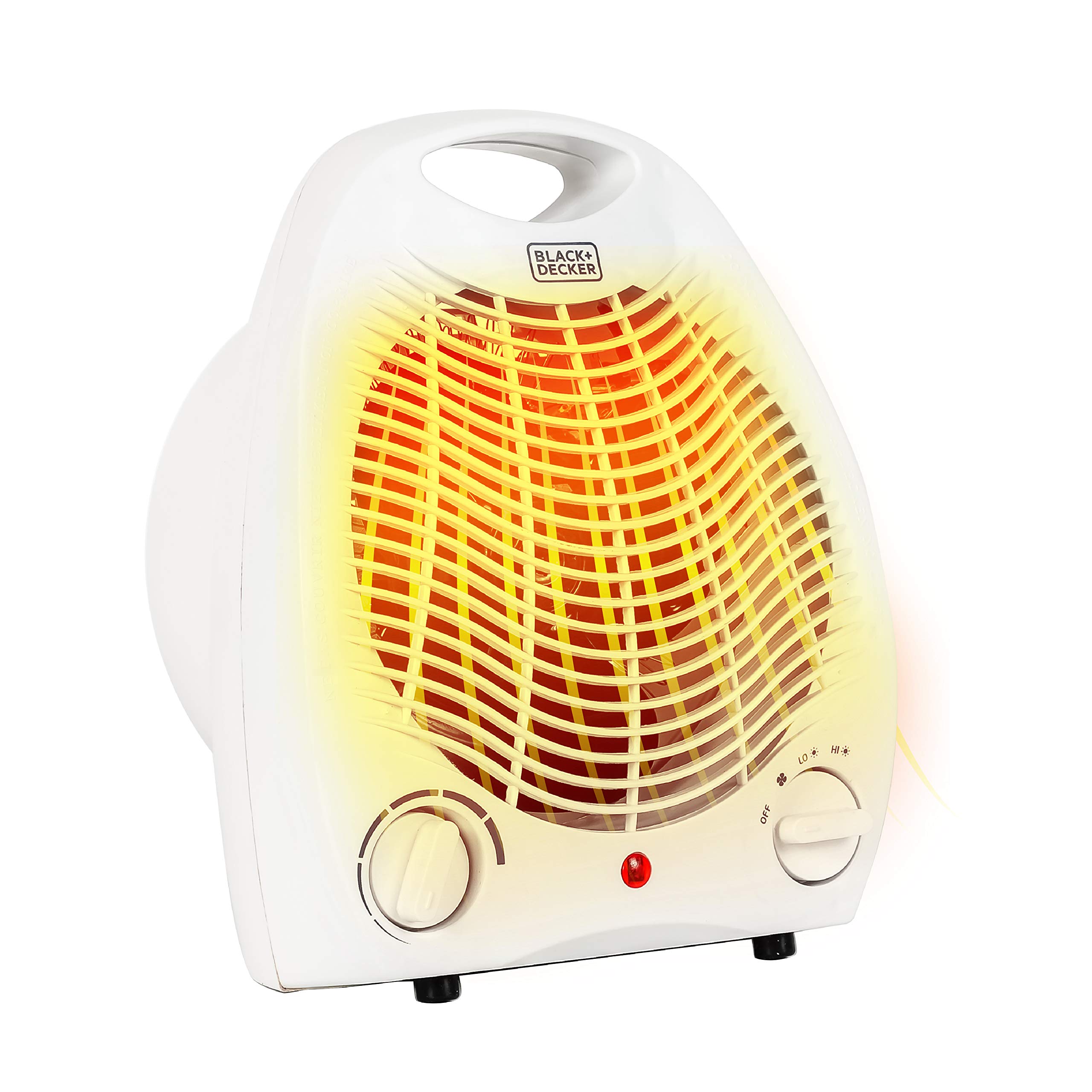 Photo 1 of BLACK+DECKER Personal Desktop Heater, Space Heater for Office Desk, Home Office & Personal Desk, Personal Heater with 2 Heater & Fan Only Settings, Desk Heater with Thermostat, BHD101W, White