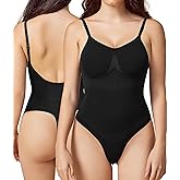 BRABIC Women's Backless Shapewear Bodysuit Tummy control Thong Seamless Body Shaper Sleeveless Compression Tanks Tops