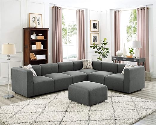Used Sectional Couch 6pc Suade Microfiber Cindy Crawford Raymore Flanagan For Sale Online