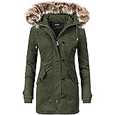 NUTEXROL Women's Heavy Thicken Puffer Down Warm Parka Padded Winter Hooded Insulated Jacket Overcoat with Faux Fur Hood
