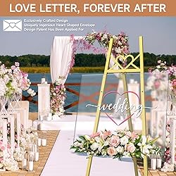 55" Gold Easel Stand for Sign, Heavy Duty Display
