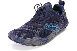 WHITIN Men's Trail Running Shoes Minimalist Barefoot 5 Five Fingers Wide Width Toe Box Gym Workout Fitness Low Zero Drop Male